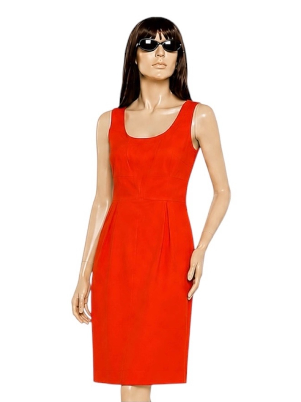Tory Burch Bright Orange Sleeveless Dress Size 8